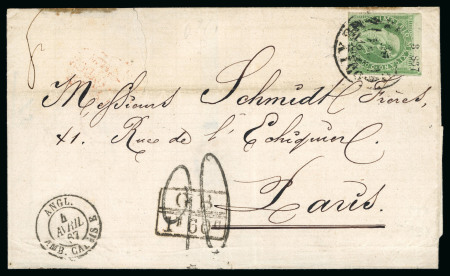 Stamp of Mexico Mexico 50c engraved maritime cover to Paris 