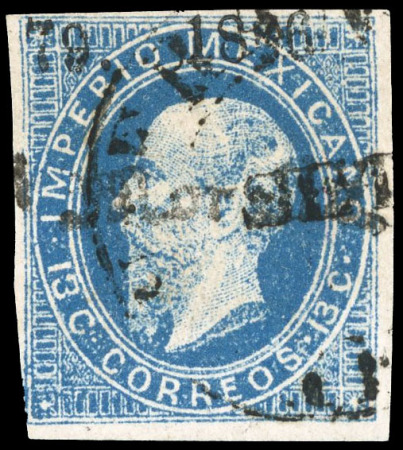 Stamp of Mexico Morelia 13c lithographed small consignment in exchange for demonetized Eagles 