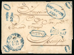 Stamp of Cuba 1773-1860 An extraordinary postal history assembly containing 78 items