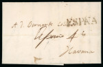 Stamp of Cuba 1773-1860 An extraordinary postal history assembly containing 78 items