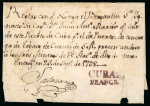 Stamp of Cuba 1773-1860 An extraordinary postal history assembly containing 78 items