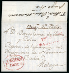 Stamp of Cuba 1773-1860 An extraordinary postal history assembly containing 78 items