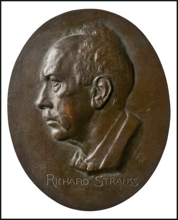 Stamp of Olympics » 1936 Berlin » Other Memorabilia Plaque with profile of Richard Strauss in relief, cast iron, 27cm high