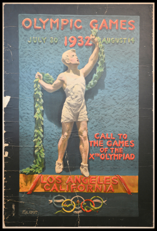 Stamp of Olympics » The Bob Christianson Collection of Olympic Posters 1932 Los Angeles official poster, 66x99cm, "Call to the Games of the Xth Olmpiad" 