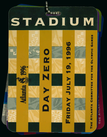 Stamp of Olympics » 1996 Atlanta 1996 Atlanta, set of lanyard stadium passes from day