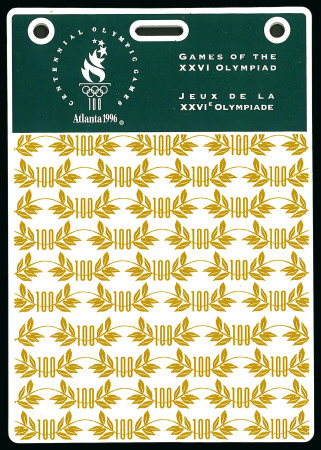 Stamp of Olympics » 1996 Atlanta 1996 Atlanta, group of ID cards and passes belonging to Bob Christianson