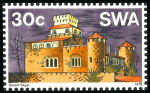 Stamp of South West Africa 1976 Historic Castles set of three artist's drawings in pencil, ink and watercolour