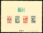 Stamp of Olympics » 1948 London Monaco: 1948 St. Moritz/London pair of collective die proofs for the set of 9 stamps