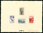 Stamp of Olympics » 1948 London Monaco: 1948 St. Moritz/London pair of collective die proofs for the set of 9 stamps
