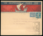 Stamp of Olympics » 1924 Paris » Covers and Cancellations 1924 (Apr 2) France Olympic Committee printed envelope