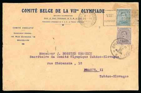 Stamp of Olympics » 1920 Antwerp 1920 (Jun 26) Olympic Organising Committee printed envelope sent to Czechoslovakia 