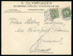 Stamp of Olympics » 1912 Stockholm » LBR. / STADION Cancels 14th Day: 1912 (Jul 12) Olympic Press Agency printed envelope with "STOCKHOLM / LBR. / STADION" stadium cds