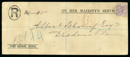 Stamp of St. Kitts-Nevis » Nevis 1882-90, 1 s. pale violet, a fine single used example