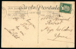 Stamp of Olympics » 1924 Paris » Covers and Cancellations 1924 (Mar 4) Postcard with 10c Pasteur tied by the scarce Colombes "JEUX OLYMPIQUES / PARIS / MAI-JUIN-JUILLET / 1924" roller