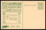 Stamp of Olympics » 1928 Amsterdam » Huygens Postal Stationery Cards (ordered by Series number) 1928 5c official postal stationery card by Huygens, group of 11 unused cards