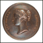 Stamp of Great Britain » Line Engraved Essays, Plate Proofs, Colour Trials and Reprints 1837 William Wyon City Medal in bronze, 55mm, to celebrate