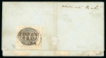 Stamp of Brazil » 1843 Bull's Eyes 1843, 60r black, "semi-xiphopagus" on cover and unique usage from Pindaminhangaba