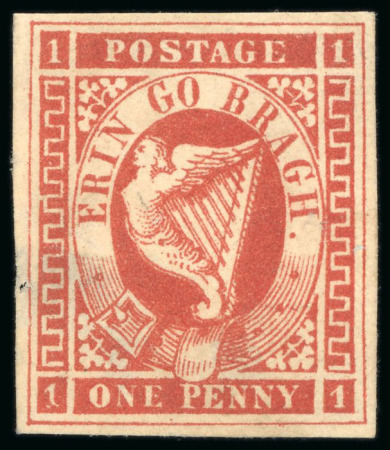 Stamp of Ireland » Forerunners (L1-L45) 1893, "Erin go Bragh" 1d dull red, nice margins and
