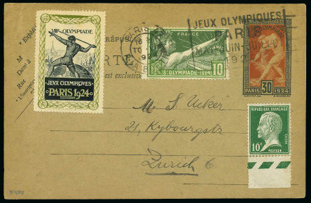 Stamp of Olympics » 1924 Paris » Covers and Cancellations 1924 Paris, group covers with cancellations and Olympic frankings