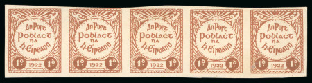 Stamp of Ireland » Forerunners (L1-L45) 1922, Irish Republican Army Issue: 1d brown, imperforate