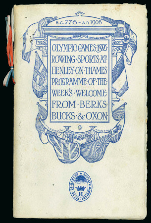 Stamp of Olympics » 1908 London 1908 London "Rowing Sports at Henley-on-Thames programme of the week's welcome from Berks, Bucks & Oxon"