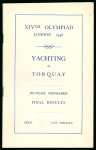 Stamp of Olympics » 1948 London 1948 London Yachting souvenir programme and final results, pp.16, and programme of the Closing Ceremony for the Yachting