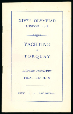 Stamp of Olympics » 1948 London 1948 London Yachting souvenir programme and final results, pp.16, and programme of the Closing Ceremony for the Yachting
