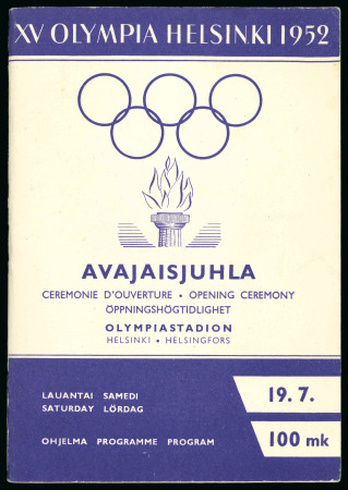 Stamp of Olympics » 1952 Helsinki 1952 Helsinki Opening Ceremony and Closing Ceremony