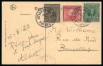Stamp of Olympics » 1920 Antwerp During the Games: 1920 (Aug 16) picture postcard with the Olympic set tied by Olympic cds