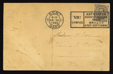 Stamp of Olympics » 1920 Antwerp 1920 Antwerp, group of 32 covers/cards with Olympic machine cancels + a maxi card