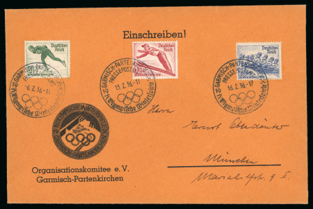 Stamp of Olympics » 1936 Garmisch-Partenkirchen 1936 Garmisch-Partenkirchen group of 60+ covers plus dozens of pieces