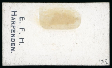 1895 Winter Festivals Foundation De La Rue die proof