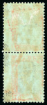 Stamp of Malaysia » Malaysian States - Japanese Occupation Selangor: 1942 $1 black and red on blue handstamp inverted in vertical pair with normal
