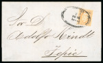 Stamp of Mexico Guadalajara two covers: combination 13c lithographed + 25c engraved and a 25c lithographed solo usage.