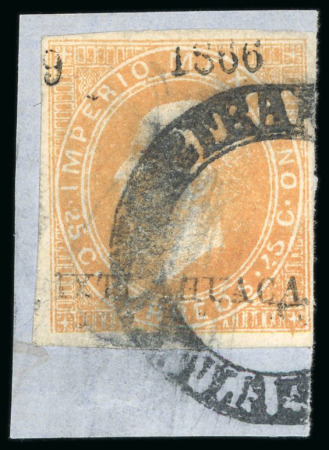 Stamp of Mexico Ixtlahuaca 25c lithographed used in Ixtlahuaca