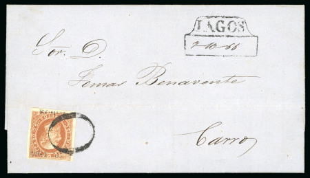 Stamp of Mexico Lagos 25c lithographed very dark color on cover 