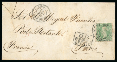 Stamp of Mexico Mexico 50c lithographed maritime front to Paris