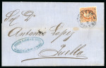 Stamp of Mexico Mexico 25c lithographed early cover 
