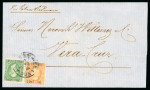 Stamp of Mexico Mexico 50c + 25c lithographed on bicolor cover paying “Extraordinario” express rate    