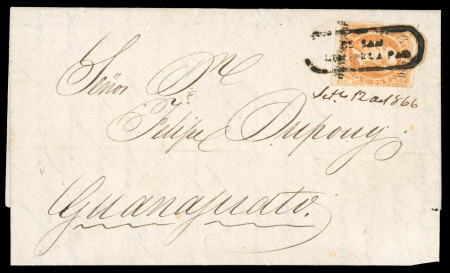 Stamp of Mexico Queretaro 25c lithographed San Luis de la Paz on cover