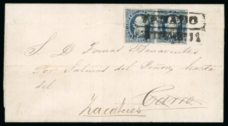 Stamp of Mexico San Luis Potosi 13c lithographed pair on Venado cover