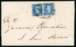 Stamp of Mexico San Luis Potosi 13c lithographed pair on Matehuala cover  