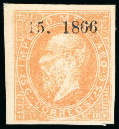 Stamp of Mexico Tepeji del Rio 7c and two 25c lithographed