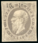Stamp of Mexico Tepeji del Rio 7c and two 25c lithographed