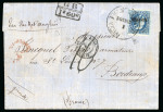 Stamp of Mexico Veracruz 13c engraved on maritime cover to Bordeaux  via British Packet   
