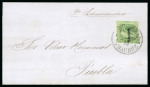 Stamp of Mexico Veracruz 50c engraved on cover via Extraordinario express service   