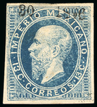 Stamp of Mexico Yguala 25c lithographed manuscript date     