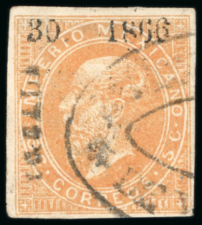 Stamp of Mexico Yguala 25c lithographed   
