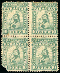 Stamp of Paraguay 1813-1900. "Paraguay Siglo XIX" collection mounted on 80 written-up pages