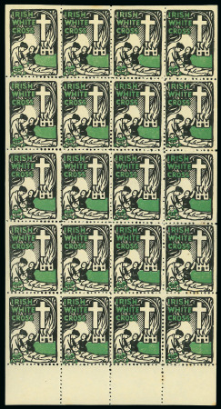 Stamp of Ireland » Forerunners (L1-L45) 1922, Irish White Cross: (1d) green and black, mint,